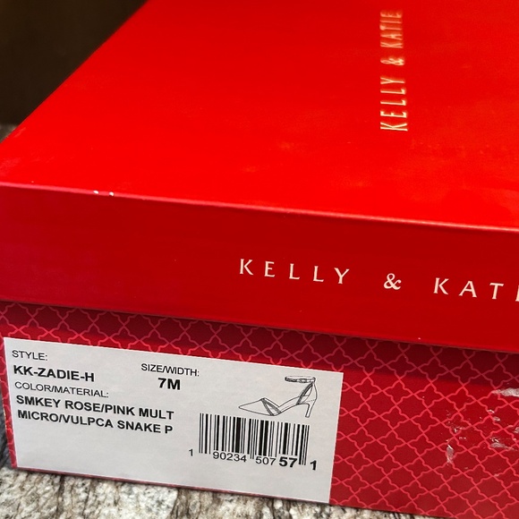 Women's Kelly & Katie Zadie Smokey Rose Snake Stiletto Ankle Strap Shoe - Picture 9 of 10